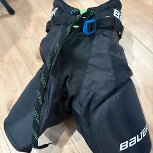 Bauer Green and Blue Youth Hockey Pants